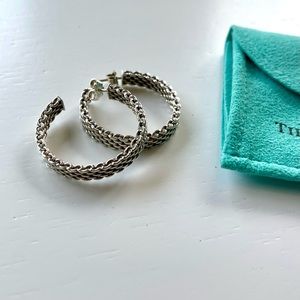 Tiffany & Co Somerset Mesh Hoop Earrings